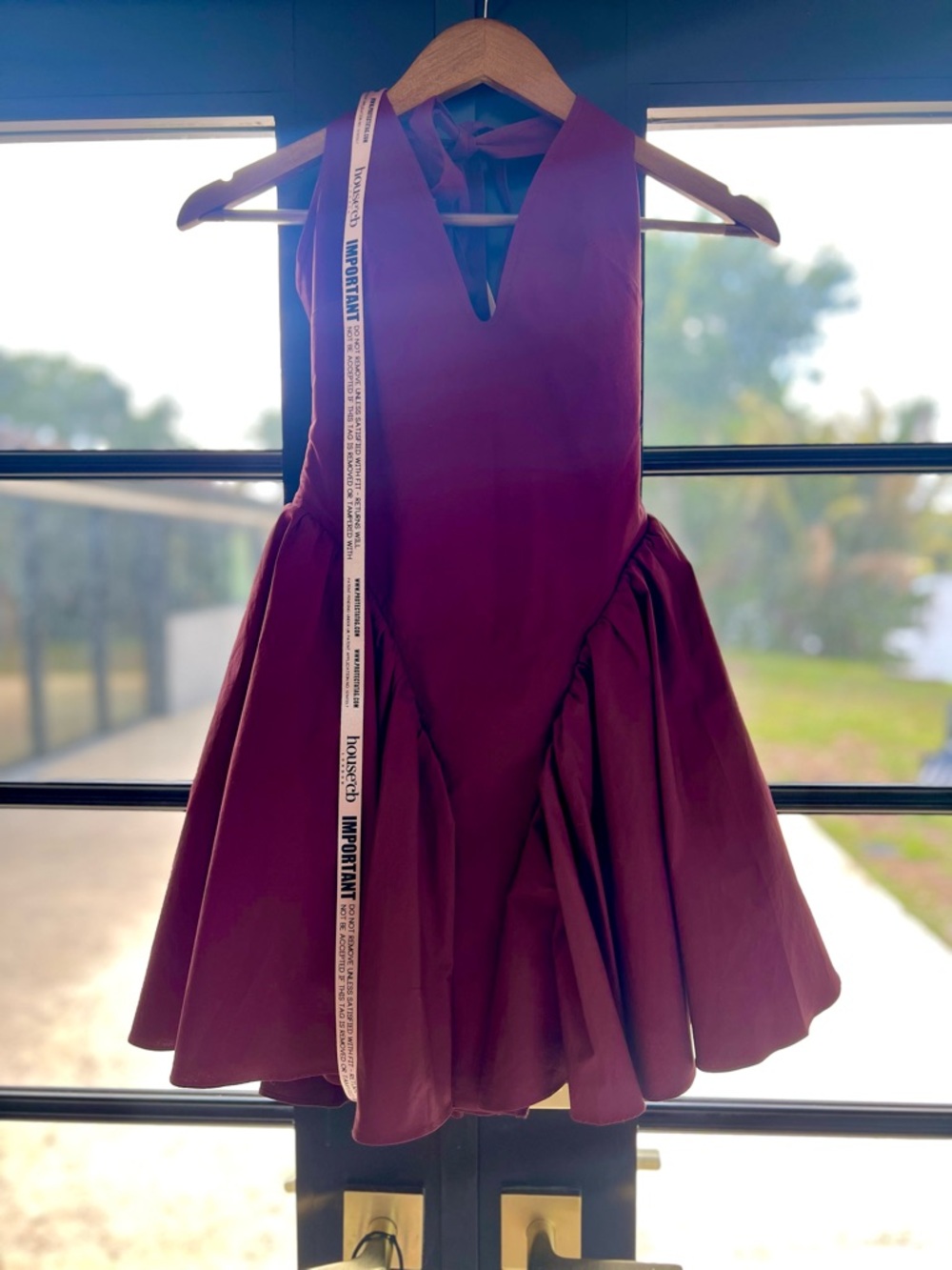 Burgundy Halter Dress